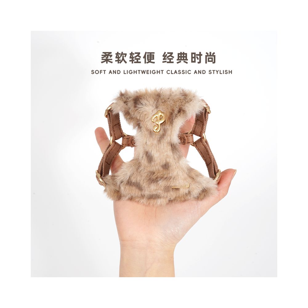 puppytie pet supplies dog leash small dog leopard print dog rope Schnauzer Teddy dog harness image 4