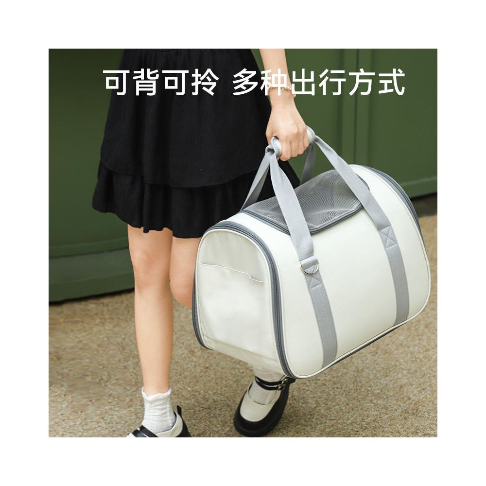Cat bag portable bag for outdoor use breathable for summer and autumn foldable for small and medium sized dogs large capacity backpack diagonal cross image 2