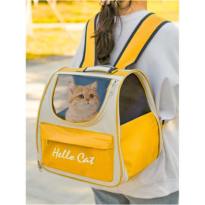 Cat bag large capacity portable backpack for outdoor use cat backpack pet backpack cat cage for carrying cats dog space capsule supplies image 0