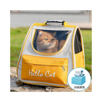 且丝喵想貓狗太空艙寵物背包 戶外便攜大容量貓狗攜帶籠