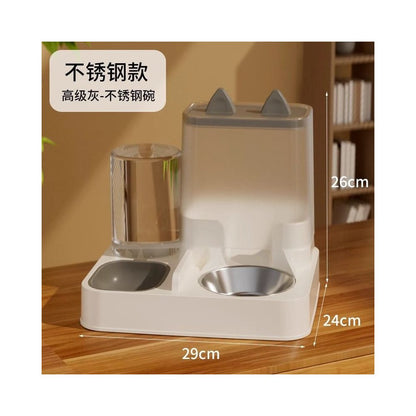 HELLOLEIBOO/徕本自動餵食器飲水一體 不銹鋼貓食盆