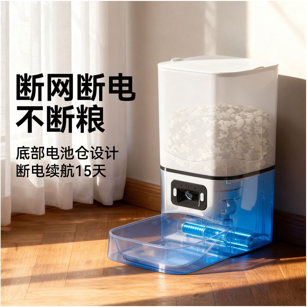 LeiBoo automatic cat feeder with camera for timed and quantitative pet feeding intelligent visual food feeder for cats and dogs image 3