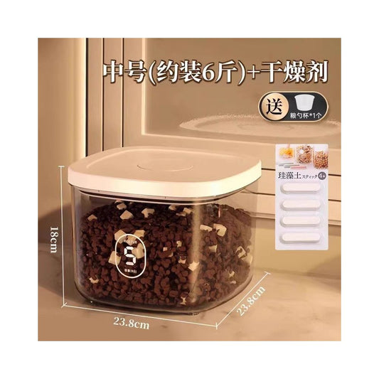 【全方位防潮】寵物飼料密封桶｜貓糧狗糧儲糧收納箱，大容量密封儲存容器，居家寵物食品收納盒