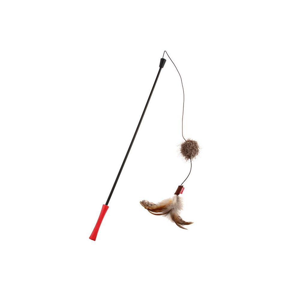 【GiGwi 貴為】頂級耐抓羽毛逗貓棒｜加固型彈力長桿，模擬獵物律動，幼貓自嗨互動神器，極致耐用防斷裂，全齡貓適用之高品質寵物用品