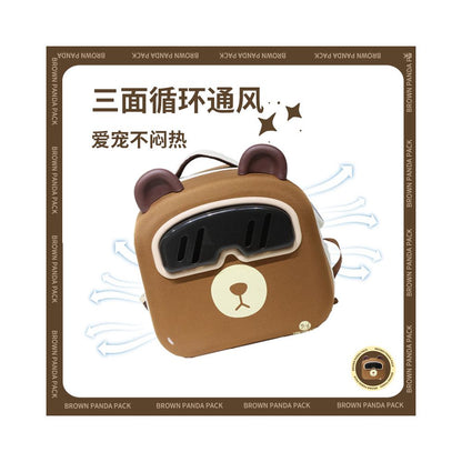 PaiPai Cat Pet Cat Bag Portable Lightweight Cute Large Capacity Backpack Breathable Cat Backpack image 2