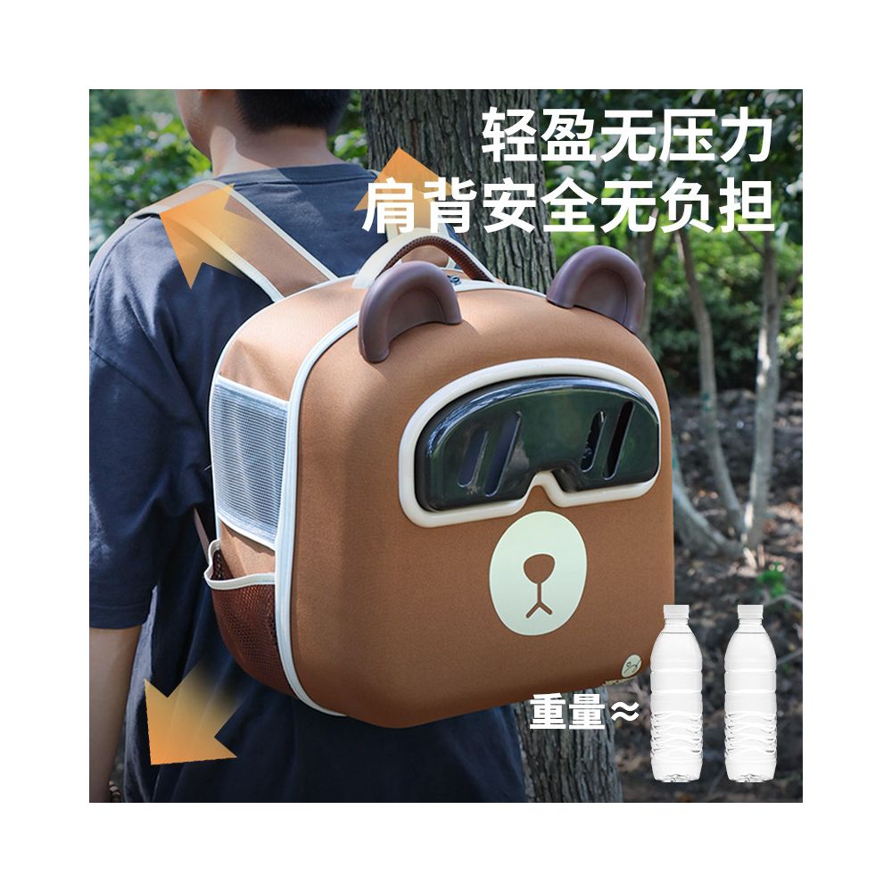 PaiPai Cat Pet Cat Bag Portable Lightweight Cute Large Capacity Backpack Breathable Cat Backpack image 3