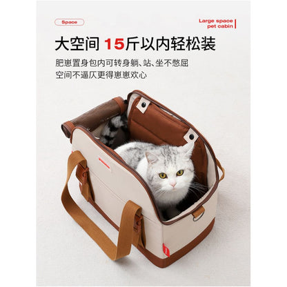 petstar Outdoor Travel Bag Portable and Breathable Cat Bag Handheld Shoulder Bag for Cats image 3