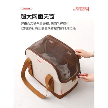 petstar Outdoor Travel Bag Portable and Breathable Cat Bag Handheld Shoulder Bag for Cats image 5