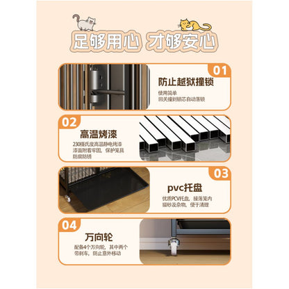 Cat cages for home use indoor use kittens and adults suitable for villas with a litter box extra large space and minimal footprint image 3