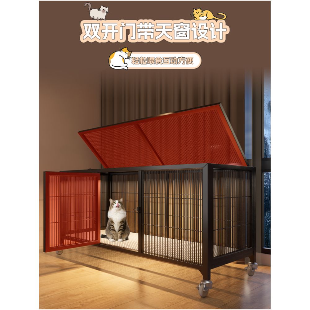Cat cages for home use indoor use kittens and adults suitable for villas with a litter box extra large space and minimal footprint image 4