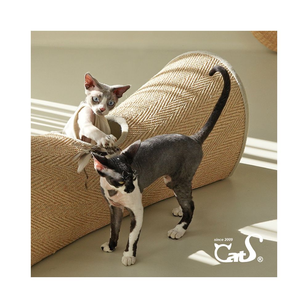 CatS Golden Treasure Cat Tunnel Human Fireworks Series Wooden Sisal Cat Scratch Board Cat Toy Multi Cat Big Cat Suitable image 4