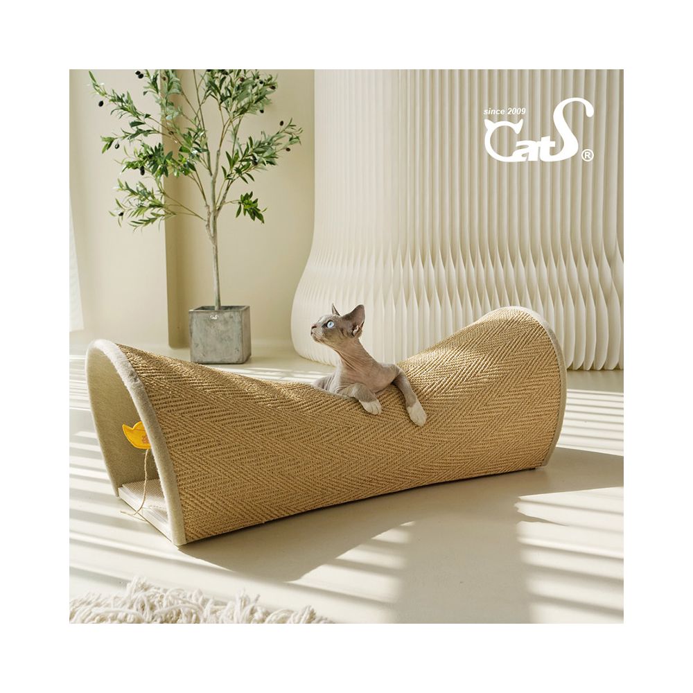 CatS Golden Treasure Cat Tunnel Human Fireworks Series Wooden Sisal Cat Scratch Board Cat Toy Multi Cat Big Cat Suitable image 0