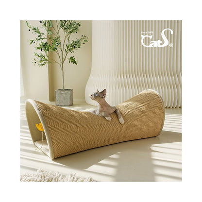 CatS Golden Treasure Cat Tunnel Human Fireworks Series Wooden Sisal Cat Scratch Board Cat Toy Multi Cat Big Cat Suitable image 0