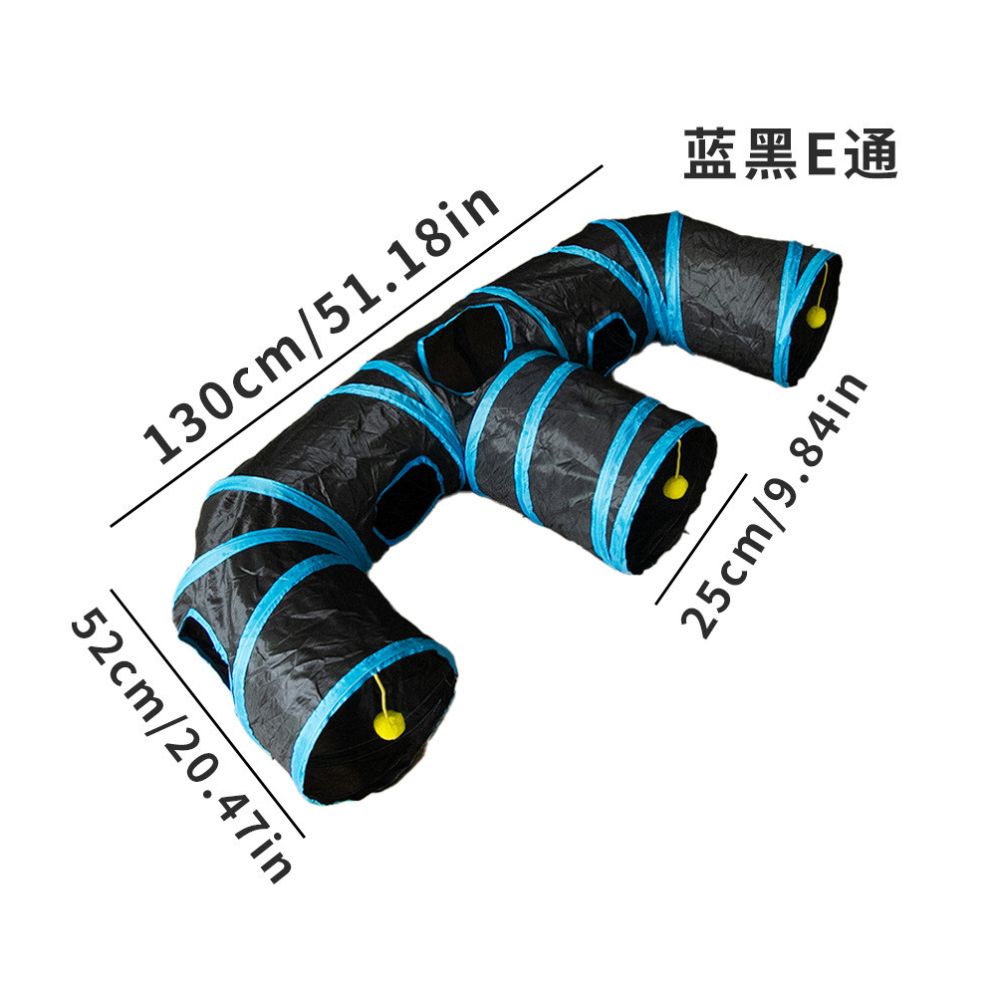 【Petko 官方】彩虹大型貓隧道｜多貓互動伸縮貓通道，加長版大口徑摺疊貓玩具
