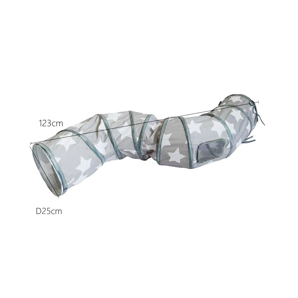 【Petko 官方】彩虹大型貓隧道｜多貓互動伸縮貓通道，加長版大口徑摺疊貓玩具