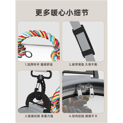 Cat bag for outdoor use portable large capacity cat crossbody bag backpack pet breathable space cabin portable dog backpack - 吉安宠物用品