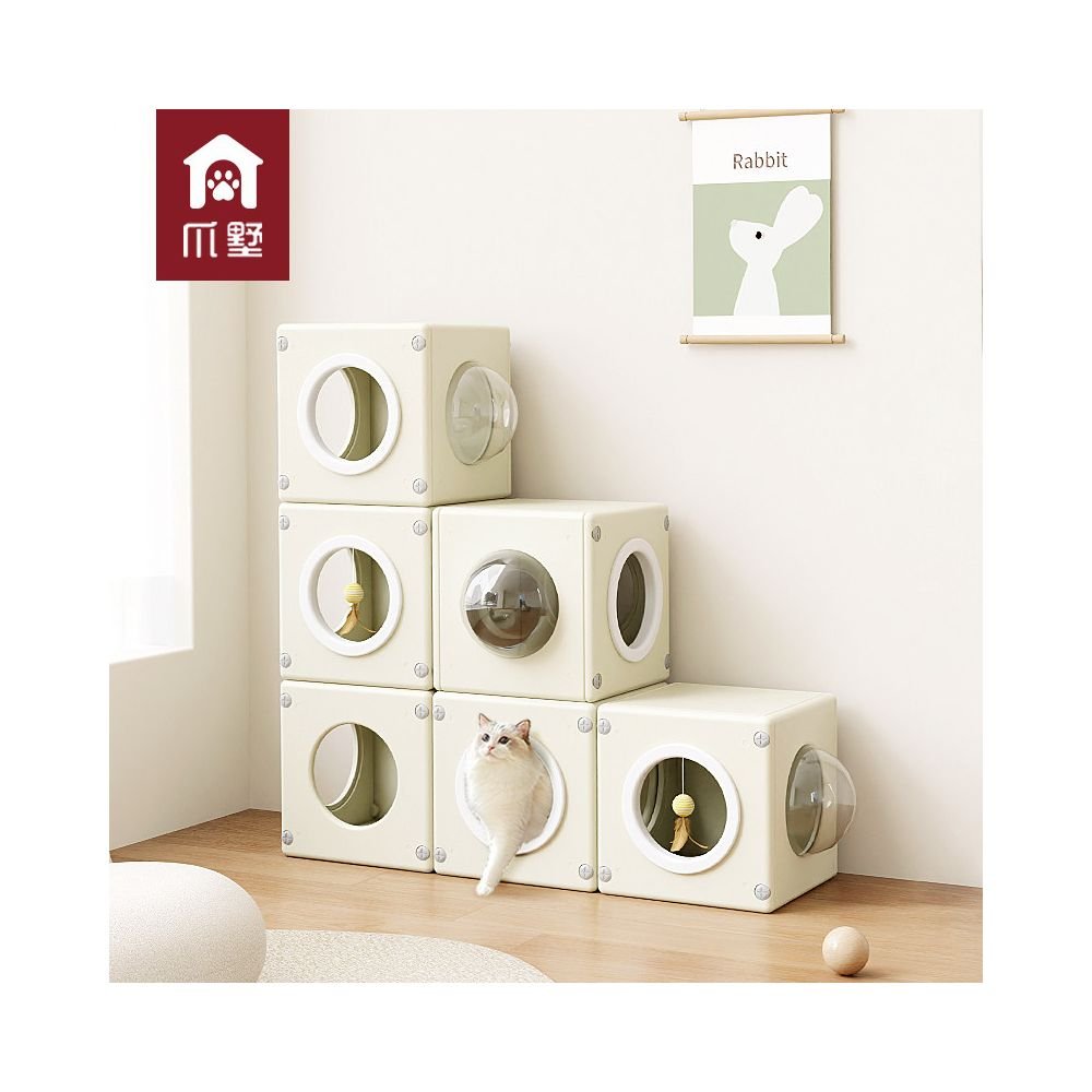 【Claw Villa 官方正品】四季通用隧道貓別墅｜全封閉式深睡貓窩 - 吉安寵物用品