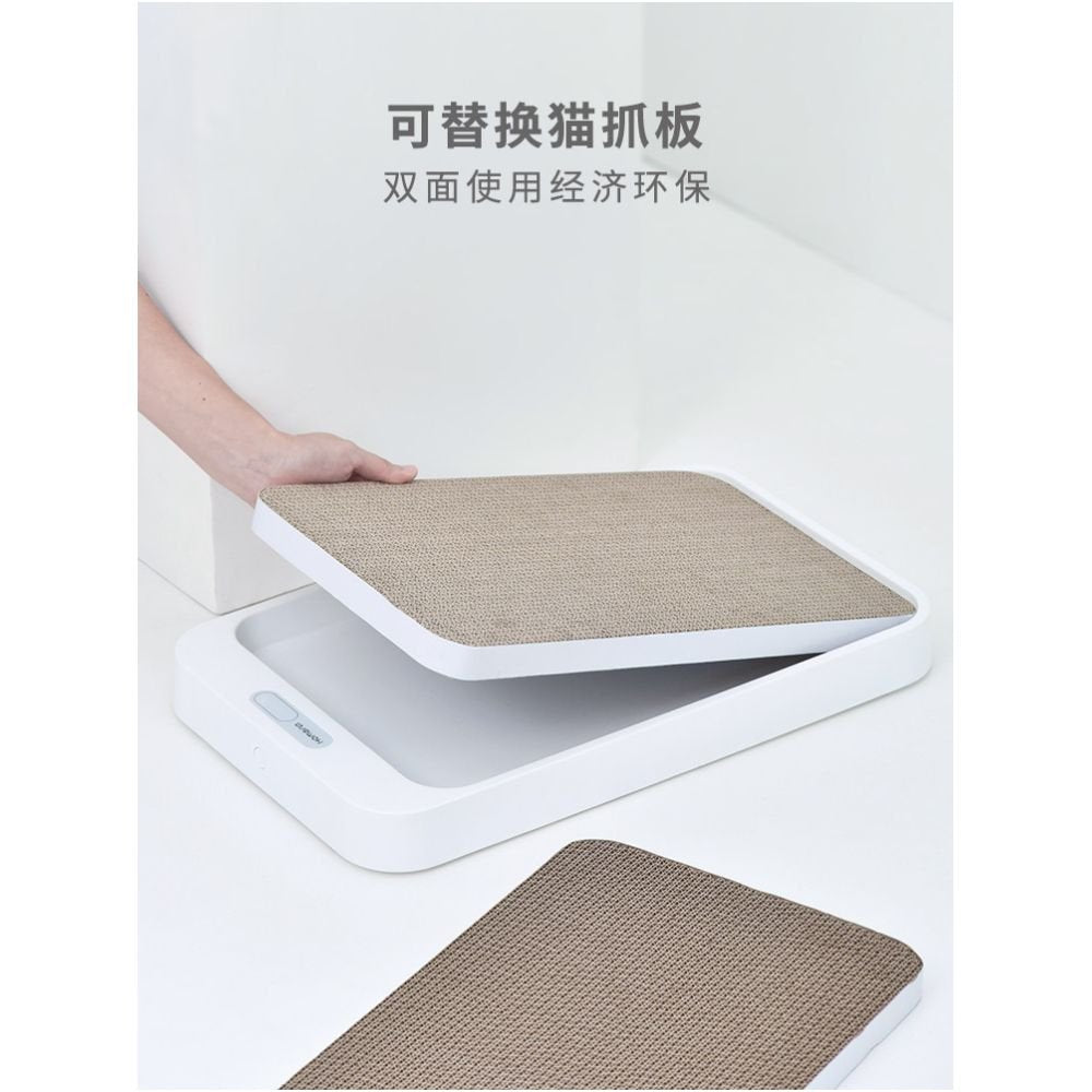 【Homan 霍曼】智能稱重貓抓板｜精準體重監測、窩爪一體磨爪墊，耐磨不掉屑瓦楞紙，貓咪健康管理必備工具 - 吉安宠物用品