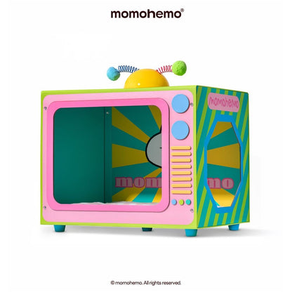【Momohemo 官方正品】多巴胺電視機貓窩｜復古創意造型貓抓板窩 - 吉安寵物用品