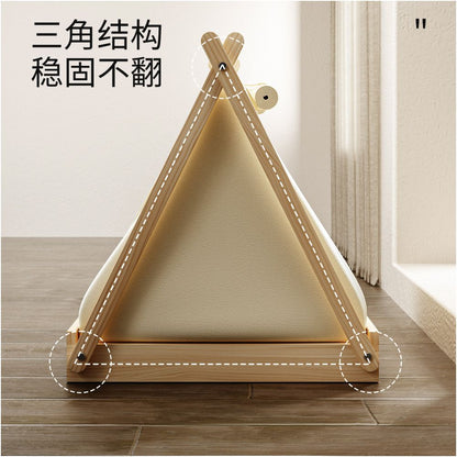 【Petpeace 官方正品】北歐風寵物帳篷窩｜貓咪小型犬專用半封閉睡窩 - 吉安寵物用品