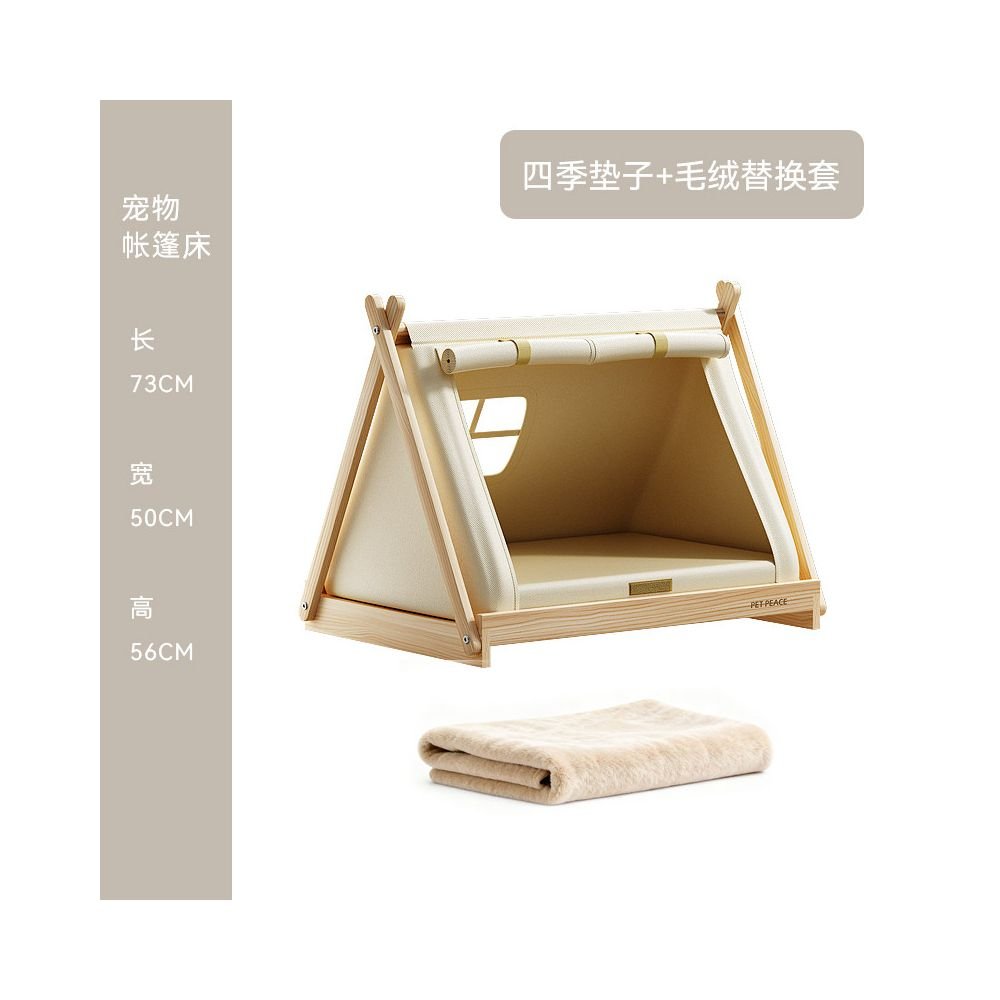 【Petpeace 官方正品】北歐風寵物帳篷窩｜貓咪小型犬專用半封閉睡窩 - 吉安寵物用品