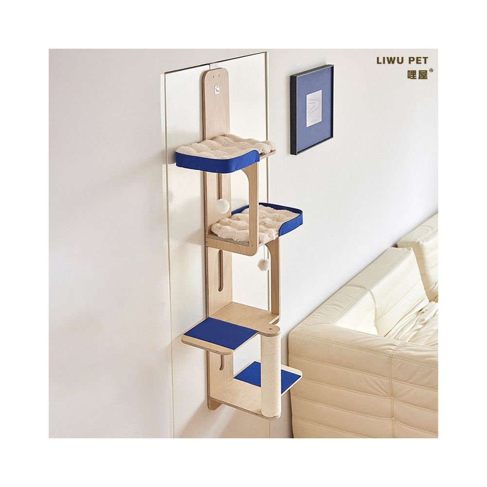 掛門式小戶型貓爬架｜不佔地貓窩貓跳台頂天立地一體式貓玩具 - 吉安寵物用品