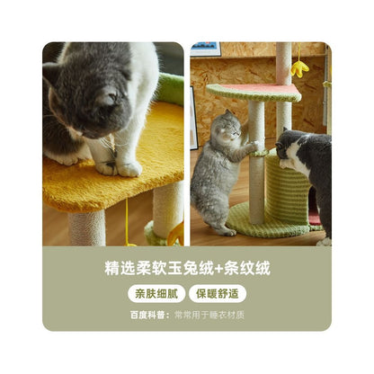 大型貓專用豪華貓爬架｜緬因貓別墅四季通用加厚絨布家用跳台 - 吉安寵物用品