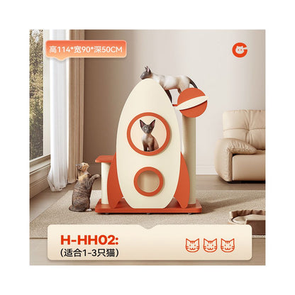 太空艙貓爬架一體式貓窩｜抗菌貓抓板多貓大貓專用抓柱攀爬架玩具 - 吉安寵物用品