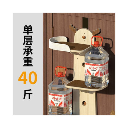 掛門式實木貓爬架｜小鹿造型防水不佔地牆掛式加厚貓跳台 - 吉安寵物用品