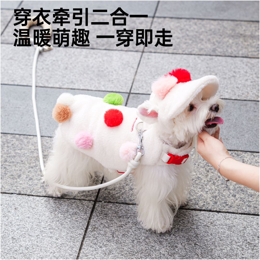 【Touchdog 官方正品】衣服式機能胸背帶｜泰迪/小型犬專用背心牽引組 - 吉安寵物用品