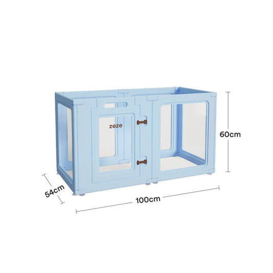 【Zeze 官方正品】室內全透明寵物圍欄別墅｜中小型犬/兔子專用隱形狗籠 - 吉安寵物用品